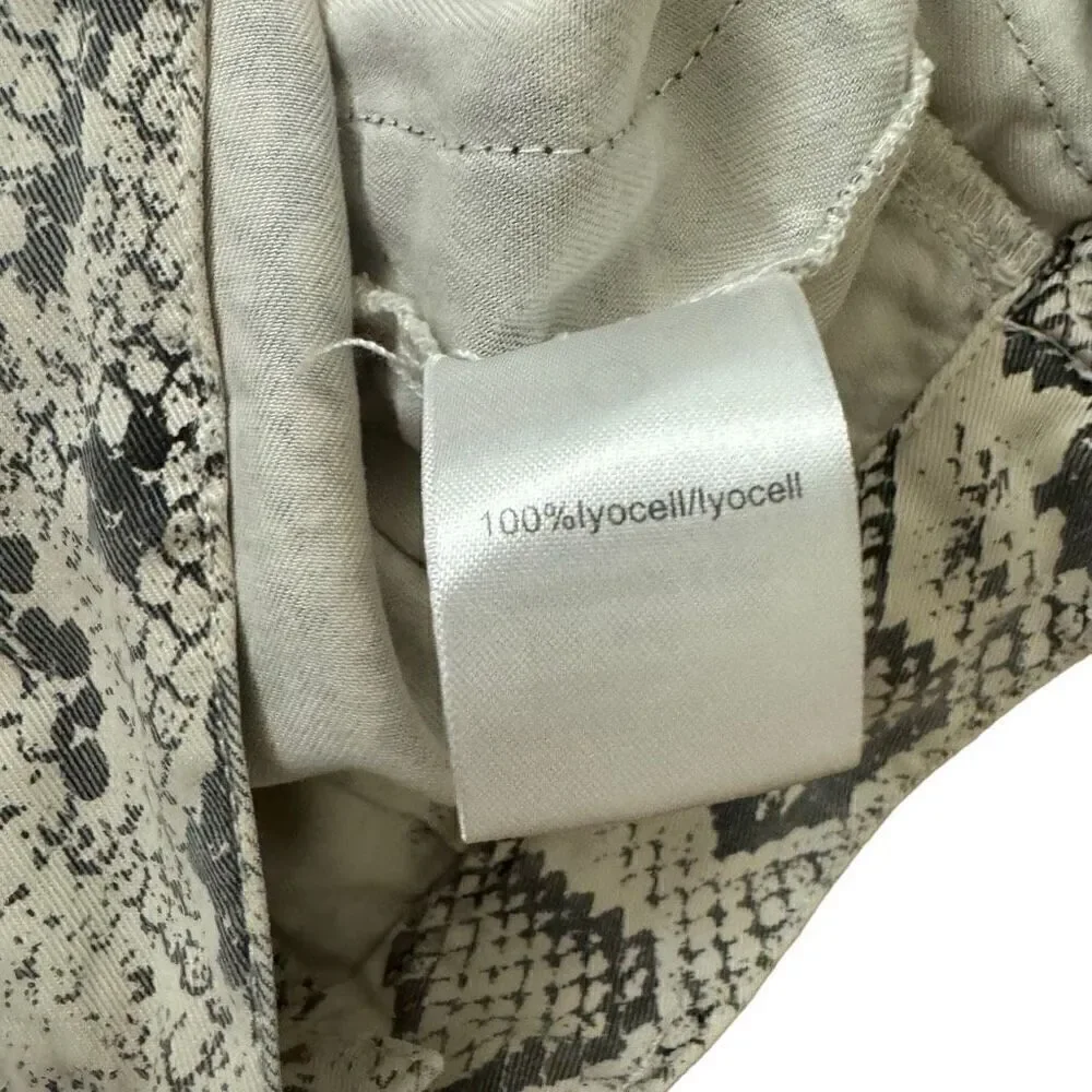 Pam & Gela Snake Print Jogger Pants Cropped Size Medium